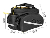 Велосипедная сумка на багажник CoolChange Bag 1680D PU (35L) Black - Фото 2
