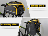 Велосипедная сумка на багажник CoolChange Bag 1680D PU (35L) Yellow - Фото 12