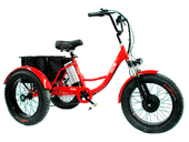 Электрический трицикл фэтбайк GreenCamel Трайк-F20 (500W 12Ah), Красный - Фото 0