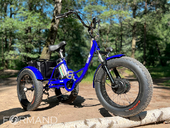 Электрический трицикл фэтбайк GreenCamel Трайк-F20 (500W 12Ah), Синий - Фото 18