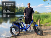 Электрический трицикл фэтбайк GreenCamel Трайк-F20 (500W 12Ah), Красный - Фото 19