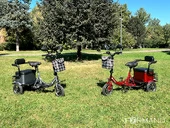 Трехколесный двухместный электровелосипед TRION Delta, Красный - Фото 20