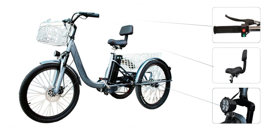 Электровелосипед GreenCamel Trike-B (500W 48V 15Ah)